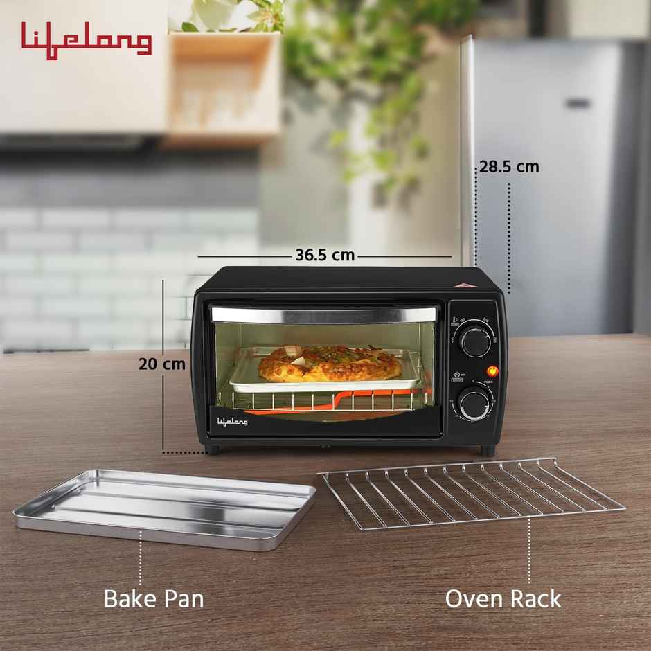 Lifelong OTG 10 Litre - Electric Oven Toaster Griller for Kitchen- 1000 W Auto Shut Off