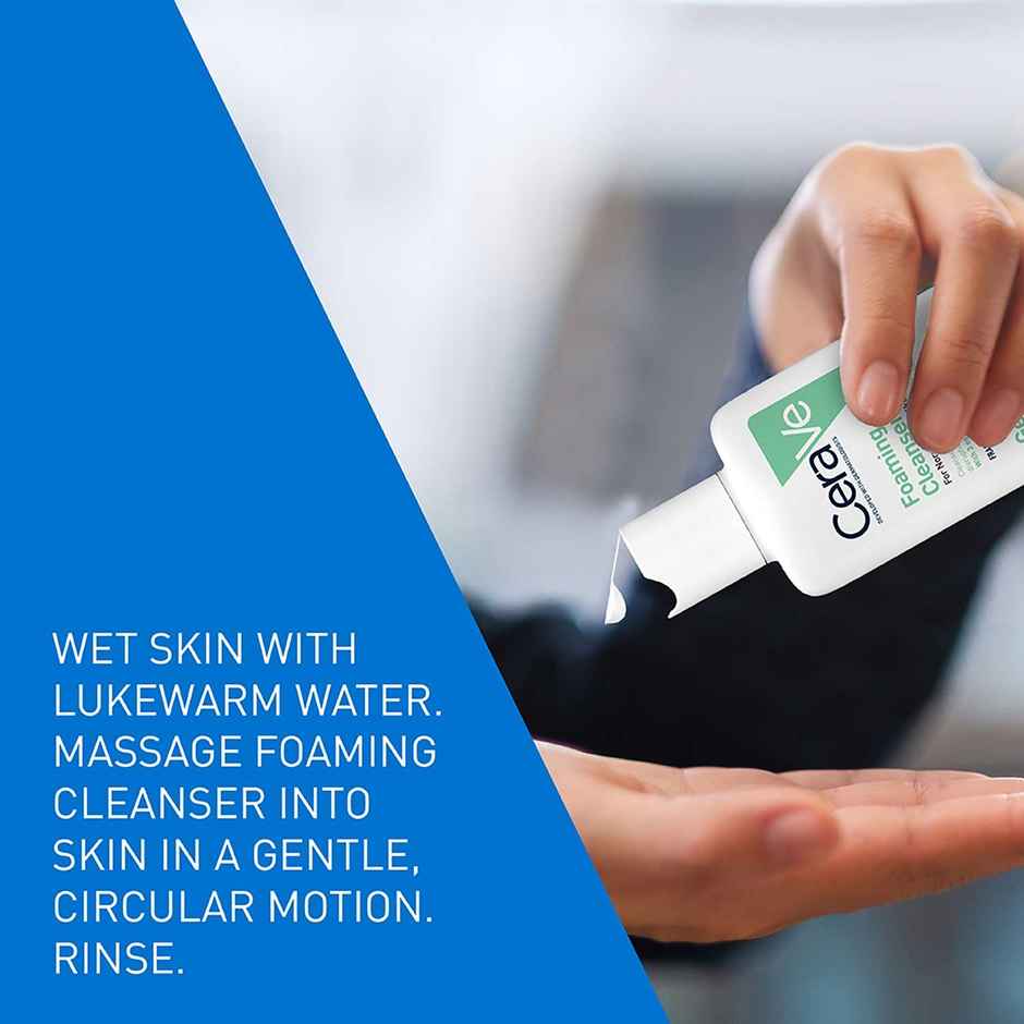 CeraVe Foaming Cleanser Face Wash For Oily Skin With Hyaluronic Acid, Ceramides & Niacinamide