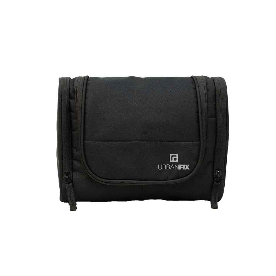 Urbanfix Toiletries Organizer Pouch | Medium Travel Kit Bag for Men & Women - Compact Black