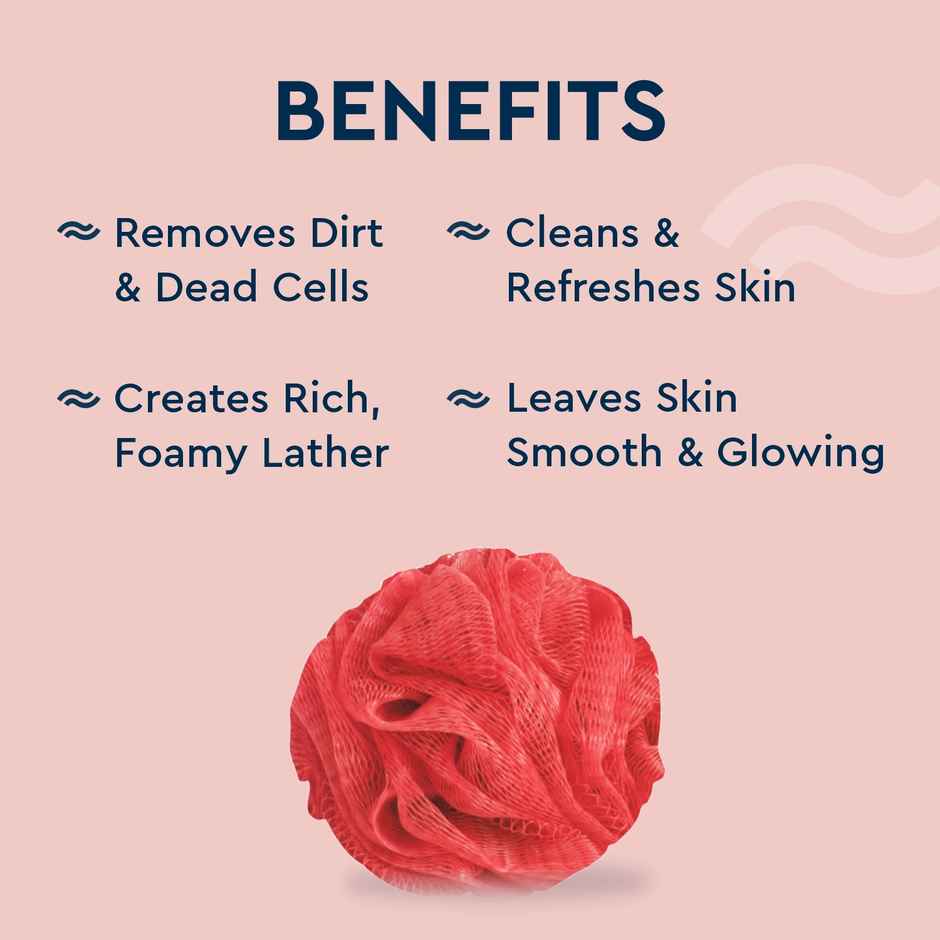 GUBB Luxe Sponge Round Loofah - Coral