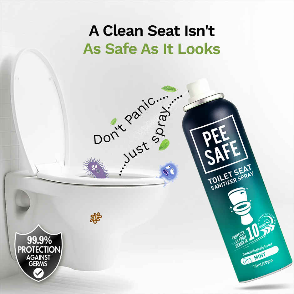 Pee Safe Toilet Seat Sanitizer Spray (Mint)