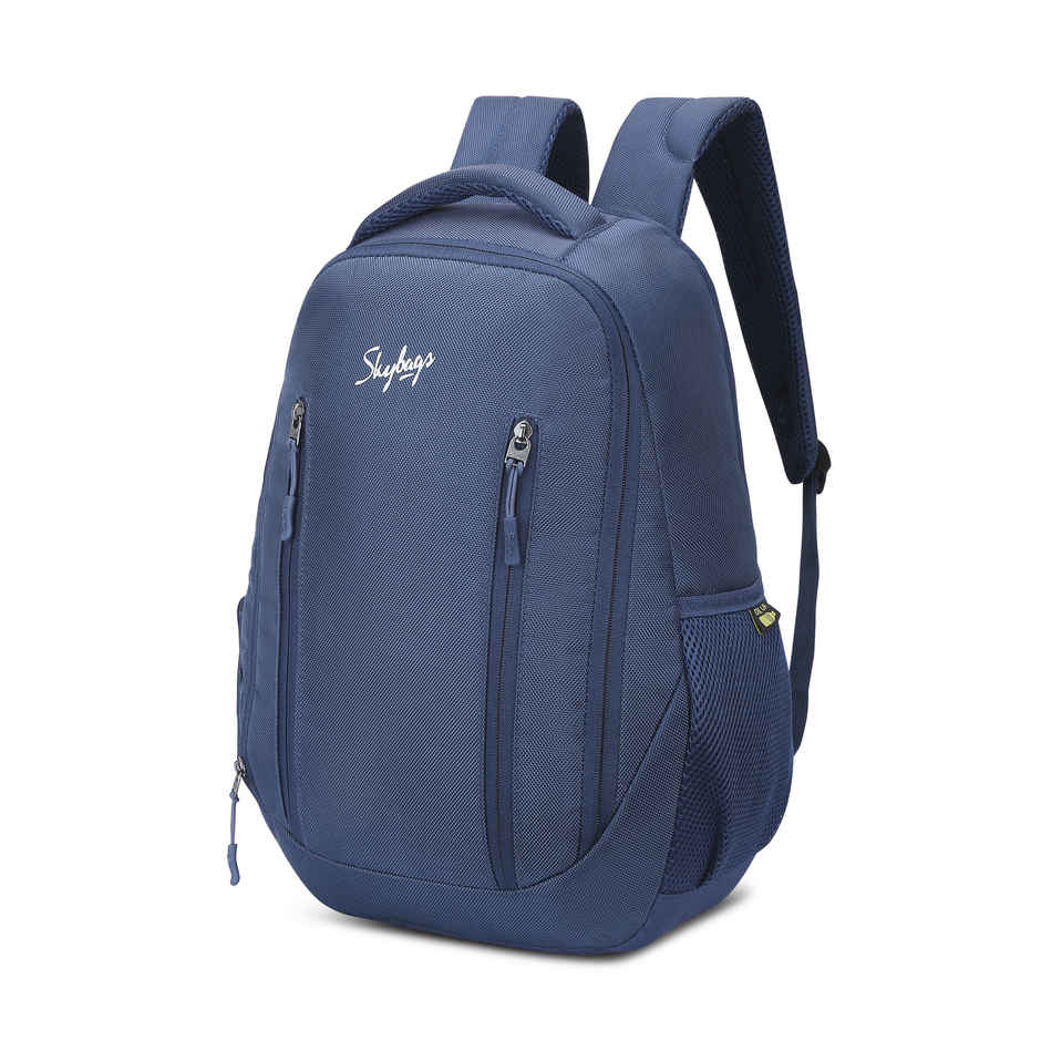 Skybags Unisex Solid Polyester 16 L Top Handle Laptop Backpack | Blue - 15.6 Inches