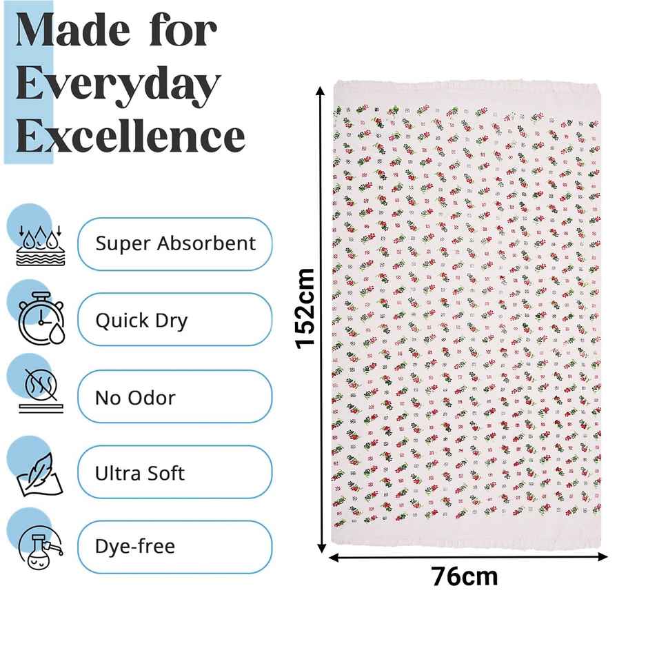 Kuber Soft Bath Towel for Women | Cotton Travel Towel 30x60 Inch | Assorted