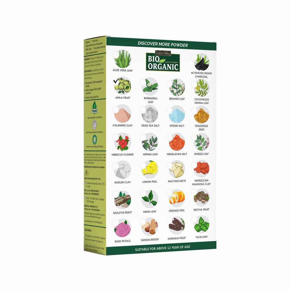 Bio Organic Pure Natural Edible Amla Powder by Indus Valley for DIY Skin Care & DIY Hair Mask