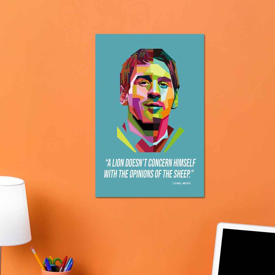 Paper Plane Design Sports Players Motivational Wall Posters | Size 12 x 18 Inch | D82