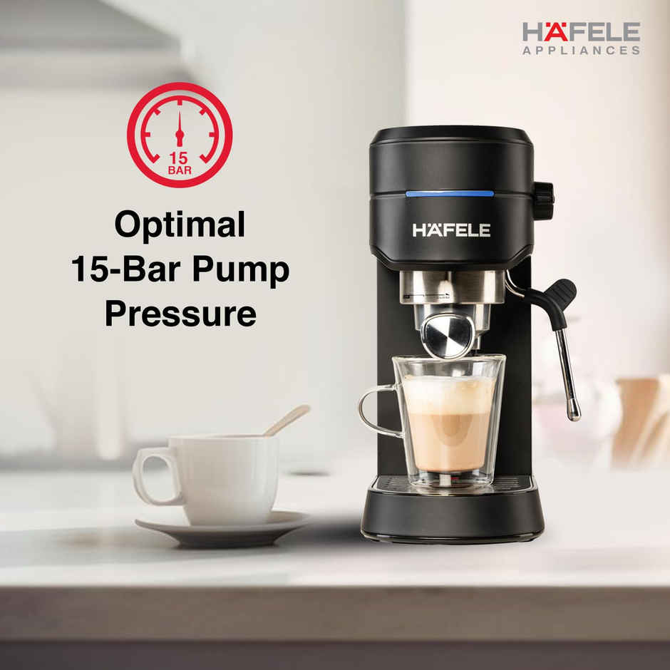 Hafele U-Kaffee Espresso Coffee Machine, 15-Bar Pressure, Removable Water Tank (1L),1450 W