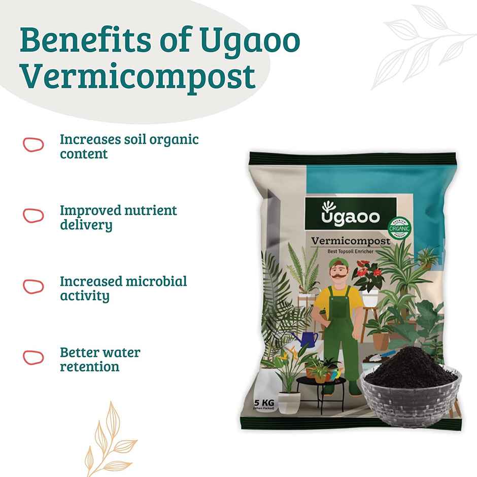 Ugaoo Vermicompost Fertiliser for Plants 5 Kg - Gardening Accessories