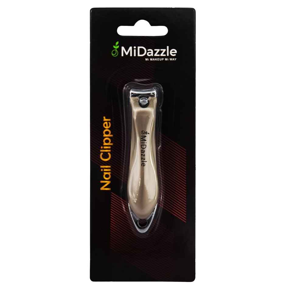 Midazzle Curve Nail Clipper, Fingernail and Toenail Cutter | Elegant Gold | MINA3708