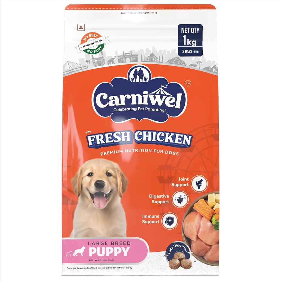 Carniwel Fresh Chicken Dry Dog Food For Large Breed, Puppy