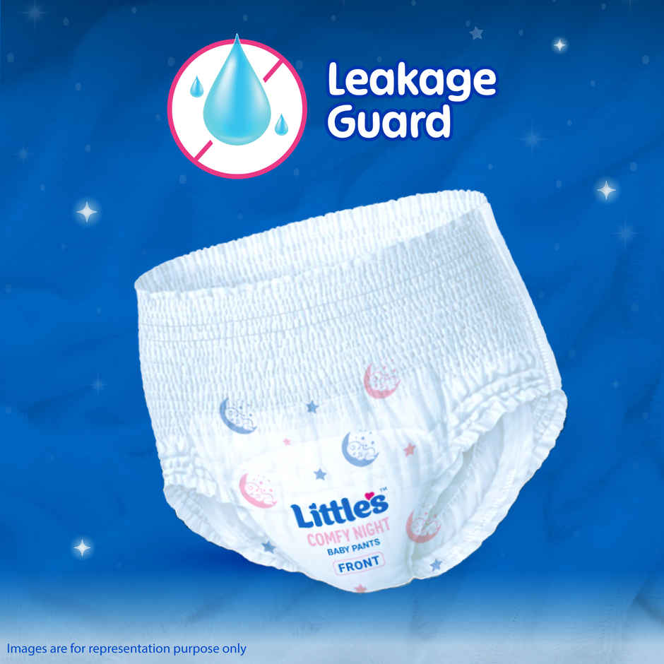 Littles Baby Diapers Pants | Comfy Nights | 7-12 kg | M