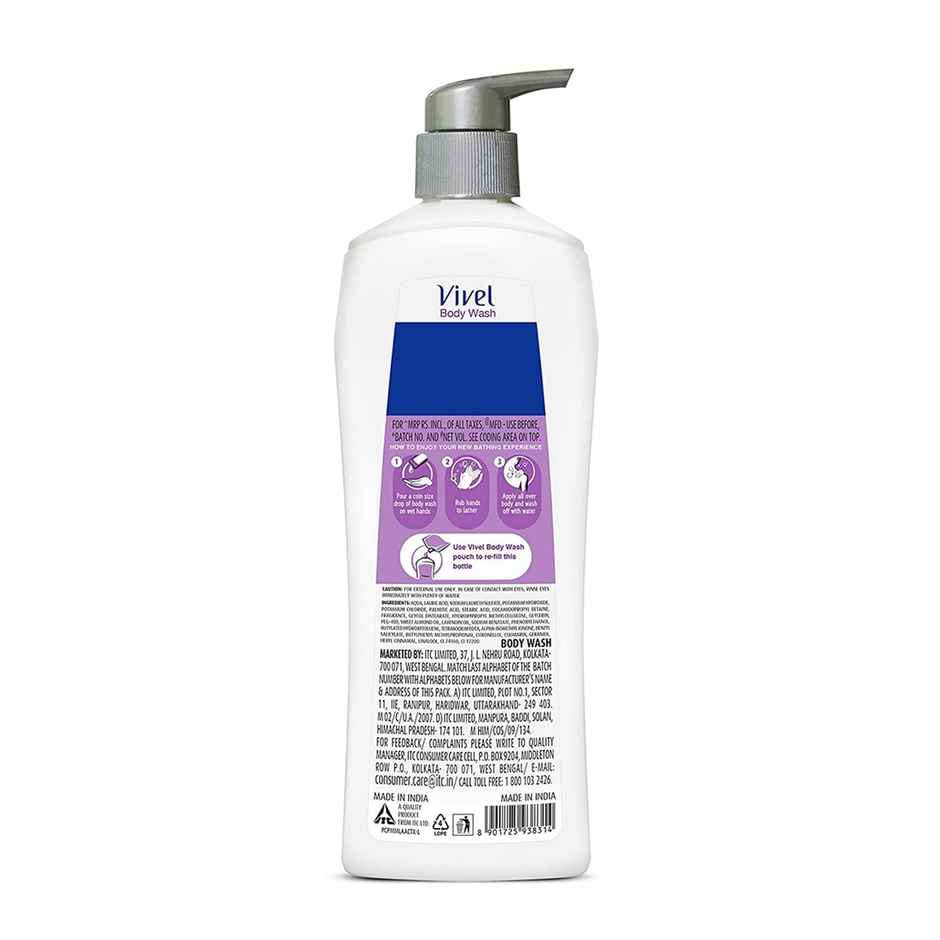 Vivel Body Wash Lavender & Almond Oil Shower For Women And Men