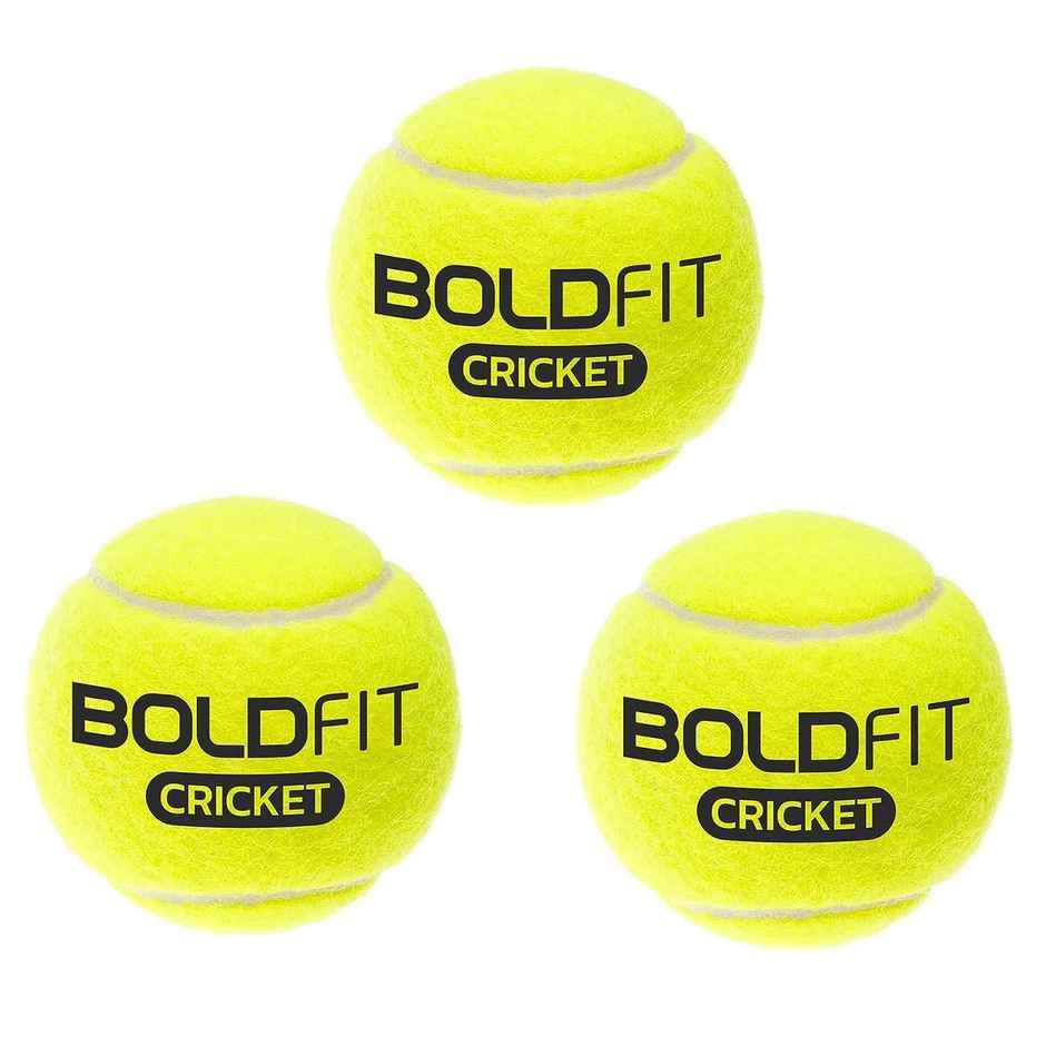 Boldfit Tennis cricket ball , Light weight, Pack of 3 