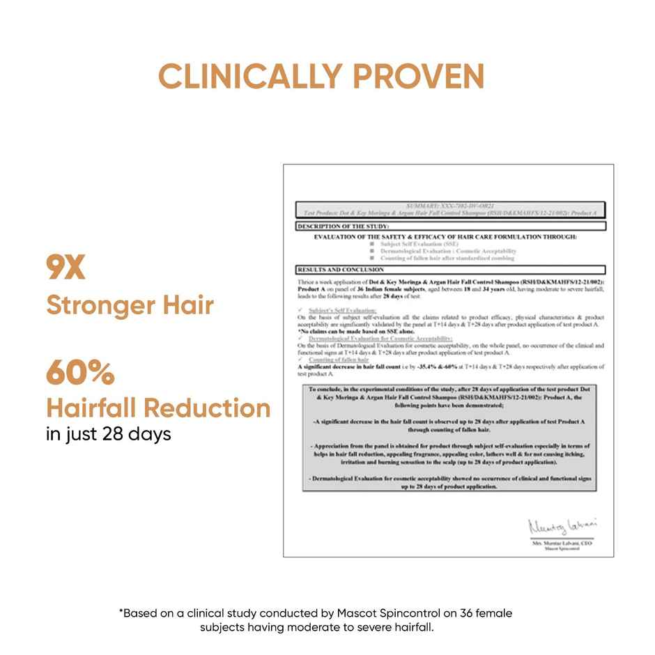 Dot & Key Argan Oil Hairfall Control Shampoo With Moringa & Keratin For Dry Hair