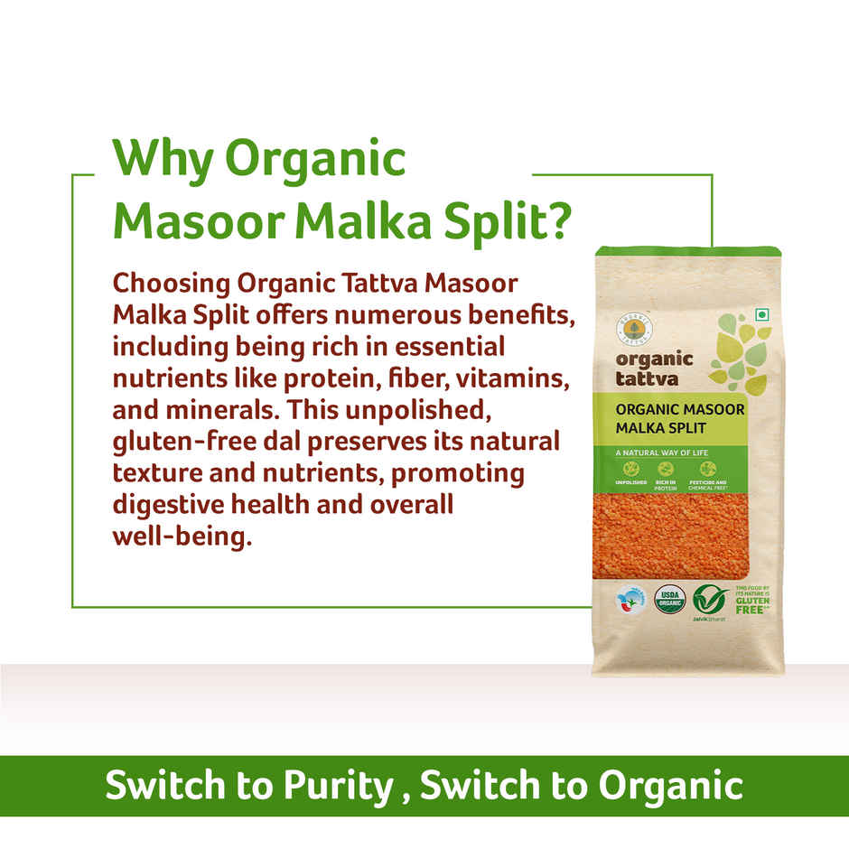 Organic Tattva Masoor Malka Split