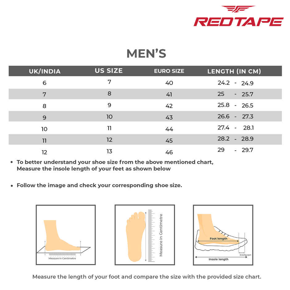 Red Tape Men's Sneakers | RSL0025A | White - UK 10