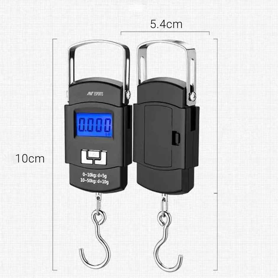 Ant Aels010 Portable Digital Luggage Weighing Scale | Black - 1 Unit