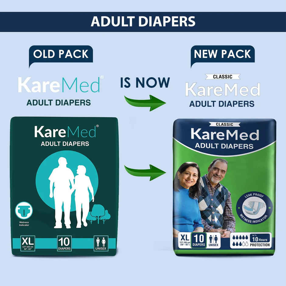 KareIn Classic Adult Diaper (Tape, XL , 125-165 cm)