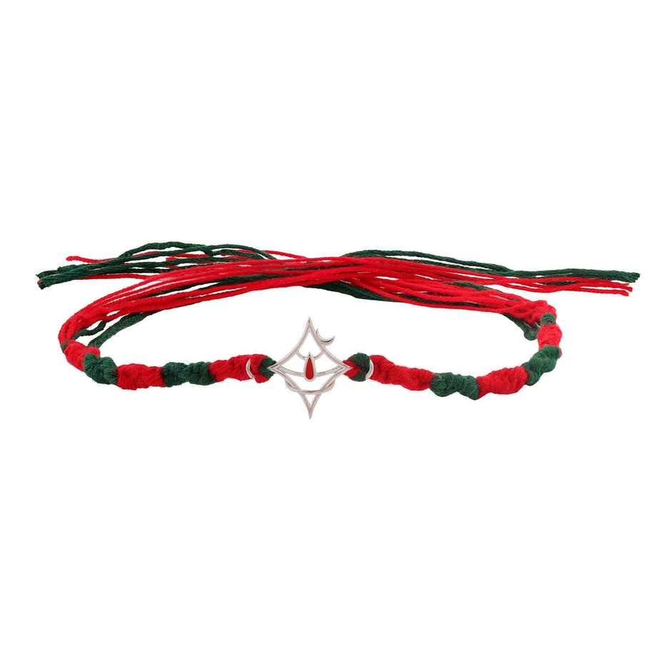 Shiv Tilak 925 Sterling Silver Rakhi for Brother | Pack of 1 | Voylla Precious