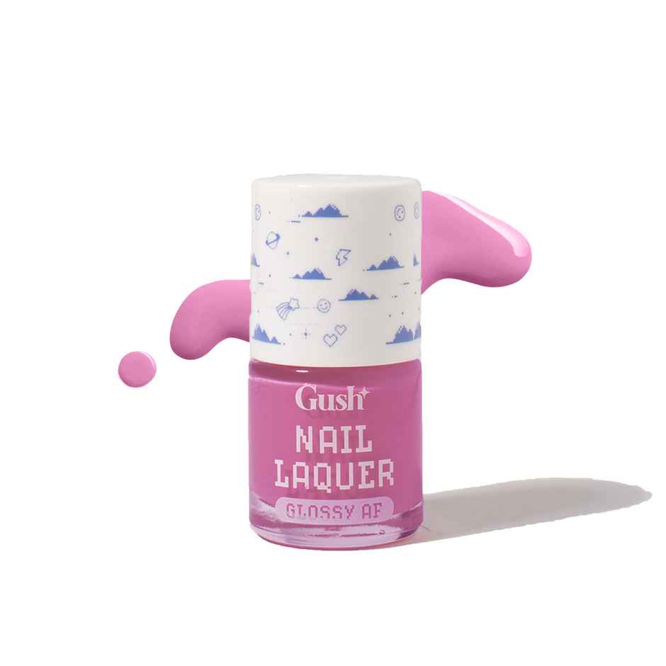 Gush Gel Nail Paint/Polish – Cotton Candy | Glossy Finish Nail Polish | Long Lasting Lacquer | Soft Baby Pink