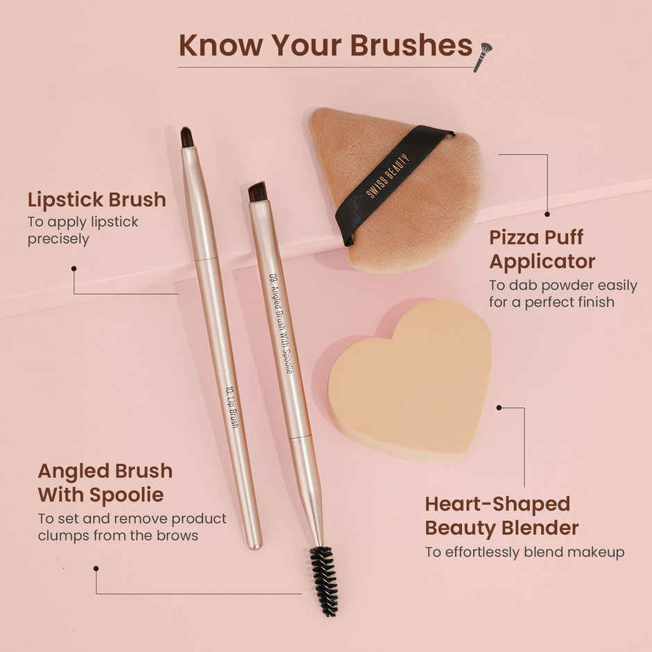Swiss Beauty Heartistry Makeup Brush Set