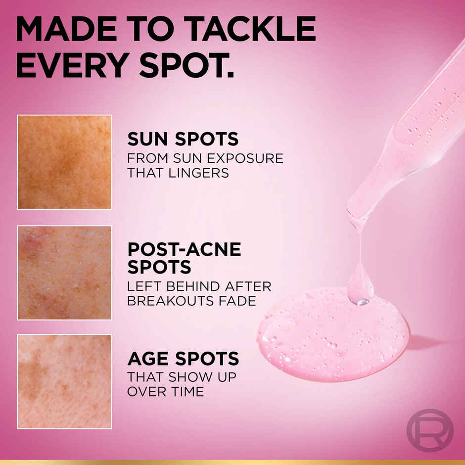 L'Oreal Paris Glycolic Bright 8% Melasyl + Niacinamide Face Serum for Brightening Dark Spots