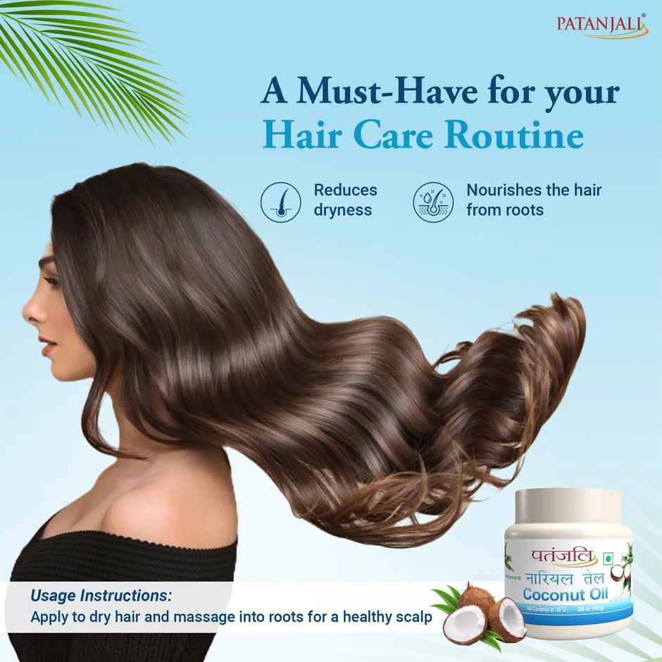 Patanjali Coconut Oil Jar Nariyal Ka Tel for Strong and Long Hair Jar