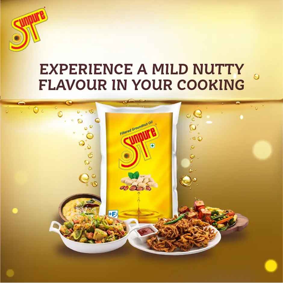 Sunpure Filtered Groundnut Oil | Pouch