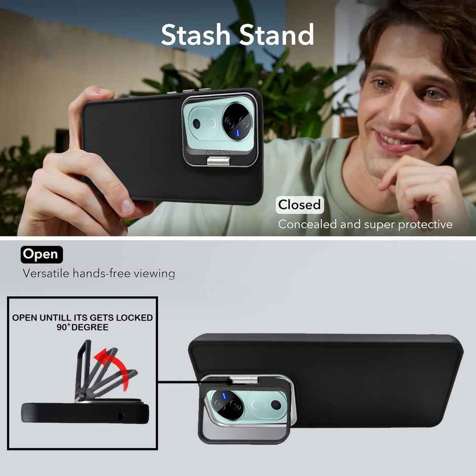 Artistque Case for Vivo V40 | V40 Pro | T3 Ultra 5g Back Cover - Camera Stand