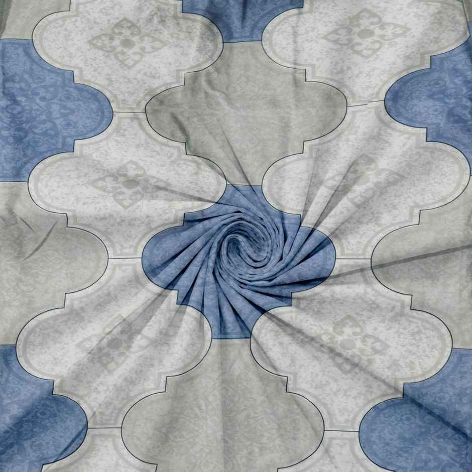 Status Crown Superfine Microfiber Queen Bedsheet | Urban Mosaic | 220 x 250 cm
