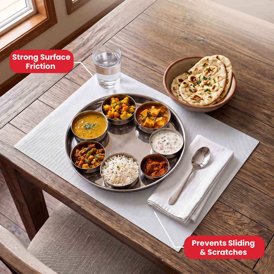 Senego Anti Slip Mat | 5 m | Shelf Liner Mat for Kitchen/Cupboard/Drawers | 45 cm x 5 m | White | EVA, BPA Free