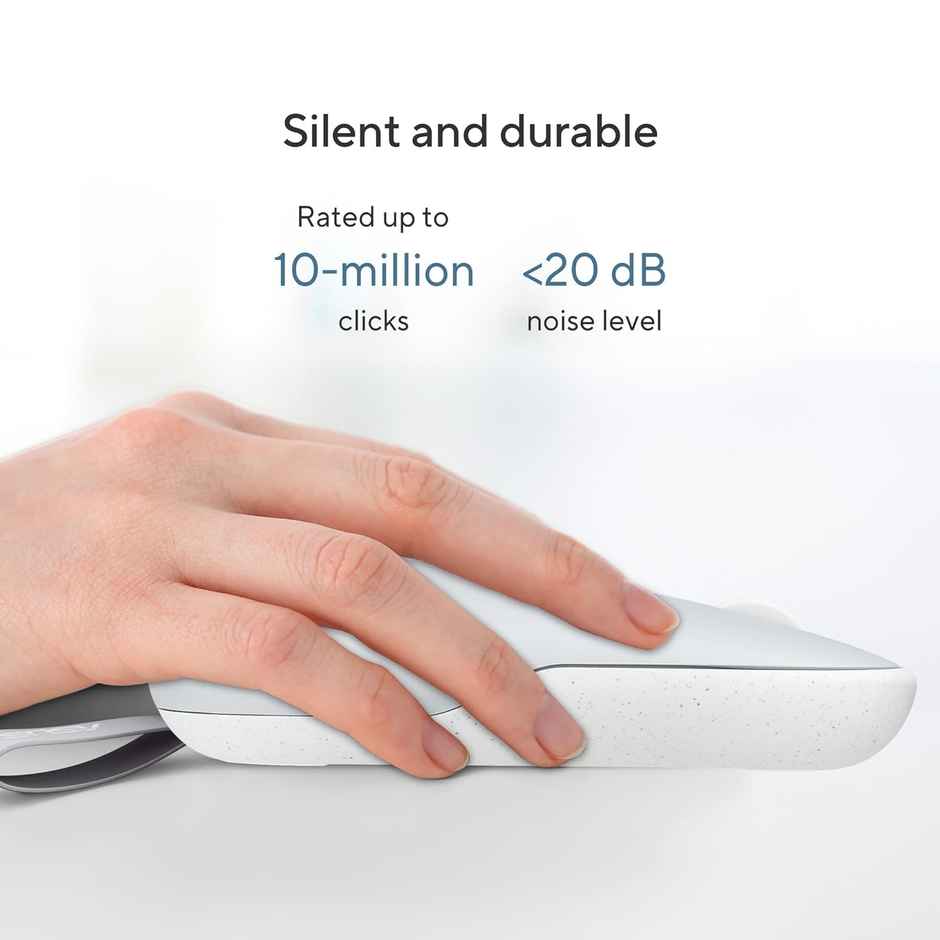 Asus Marshmallow Md100 Mouse | Silent Button Up To 1600 Dpi Dual-Mode Connection - Grey