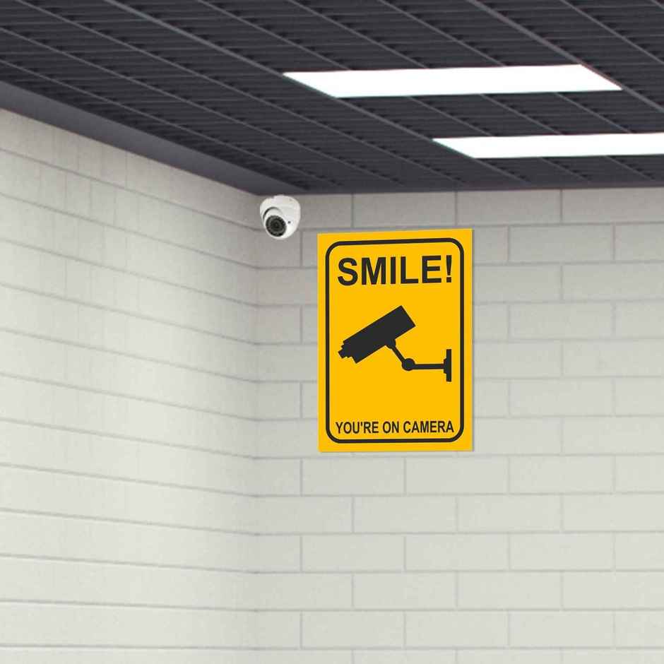 Paper Plane Design You Are Under Cctv Sign Wall Posters | Set Of 6 | Size 29 x 21 cm | D75