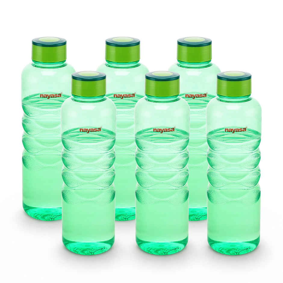 Nayasa Revello Plastic Water Bottle 1000 ml BPA Free Fridge Bottle | Green