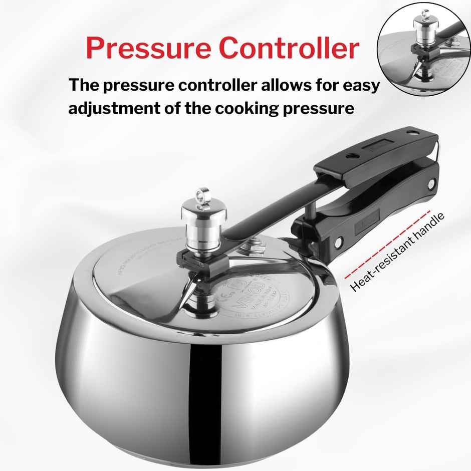 Vinod Handi Shape Inner Lid Europa Pressure Cooker - 1.5 L