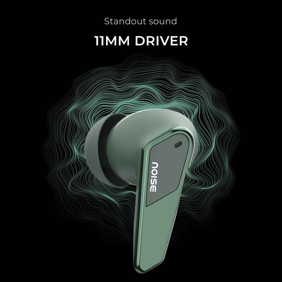 Noise Buds N1 Pro TWS Earbuds with Metallic Finish, ANC(Upto 30Db), 60H of Playtime, Dual Pairing, Instacharge, BT V5.3 - Chrome Green