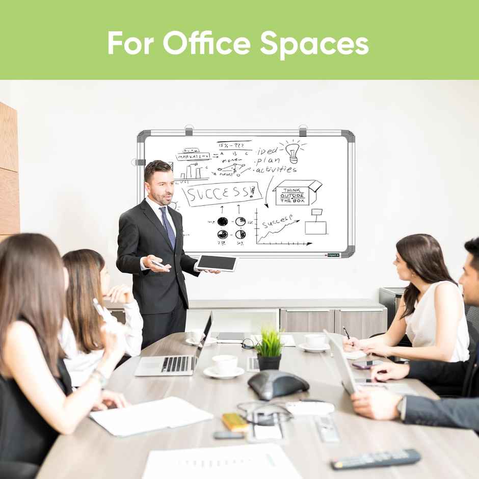 Yajnas Double-Sided Whiteboard & Chalkboard | 1.5 x 2 Ft | For Study, Home & Office Use