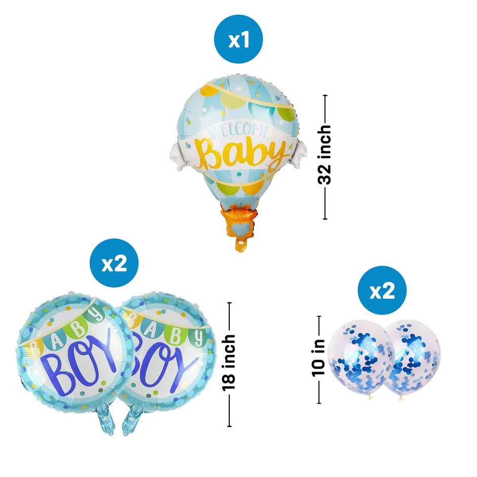 Baby Shower Decoration Items | Pack Of 5 | Welcome Baby Decoration Items | Party Propz