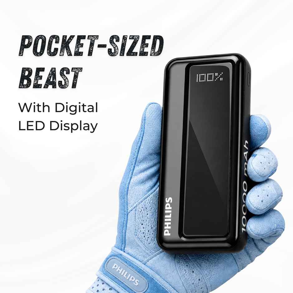 Philips DLP1711NB/94 10000mAh 22.5W Max Fast Charging Power Bank with Digital LED Display