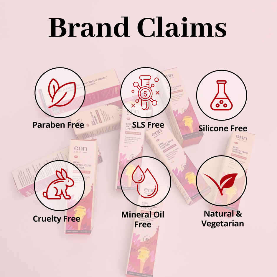 Enn Beauty Liquid Lipstick - Sangria Red | Paraben Free