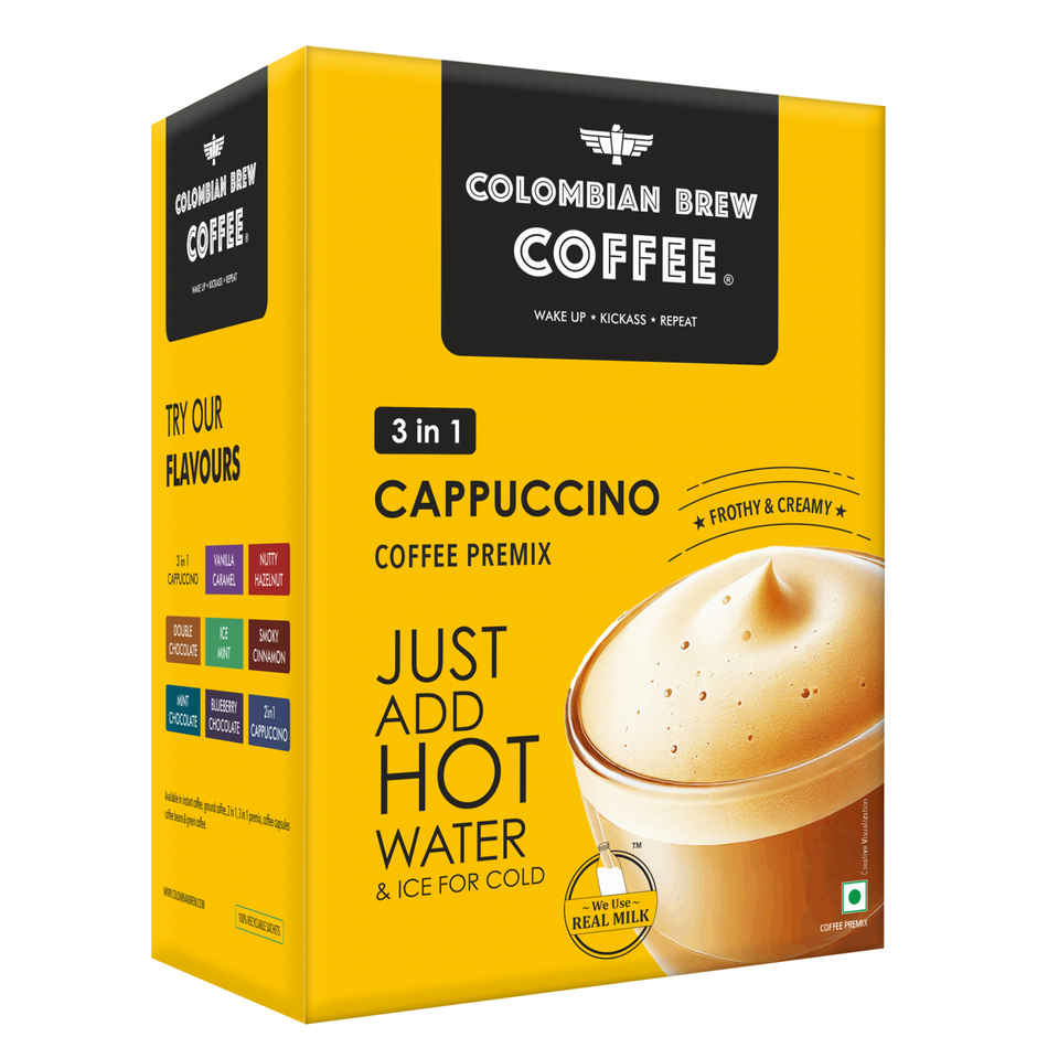 Colombian Brew Cappuccino Coffee Premix  | 8 Sachets
