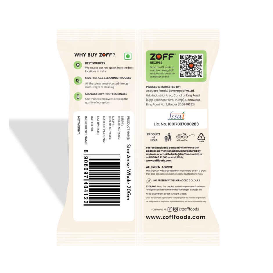 ZOFF Star Anise Whole - Chakri Phool