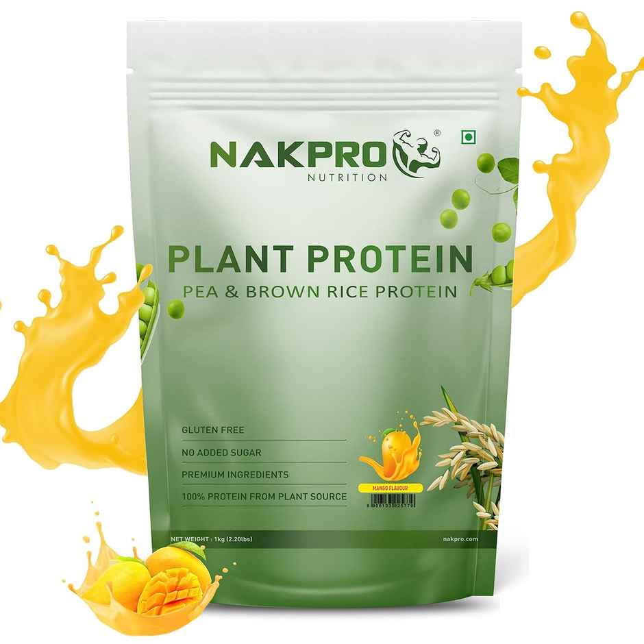 Nakpro Vegan Plant Protein Powder (Pea Protein & Brown Rice Protein) Mango -