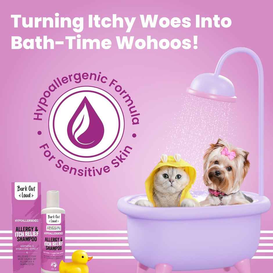 Bark Out Loud Hypoallergenic Allergy & Itch Relief Shampoo for Cats & Dogs