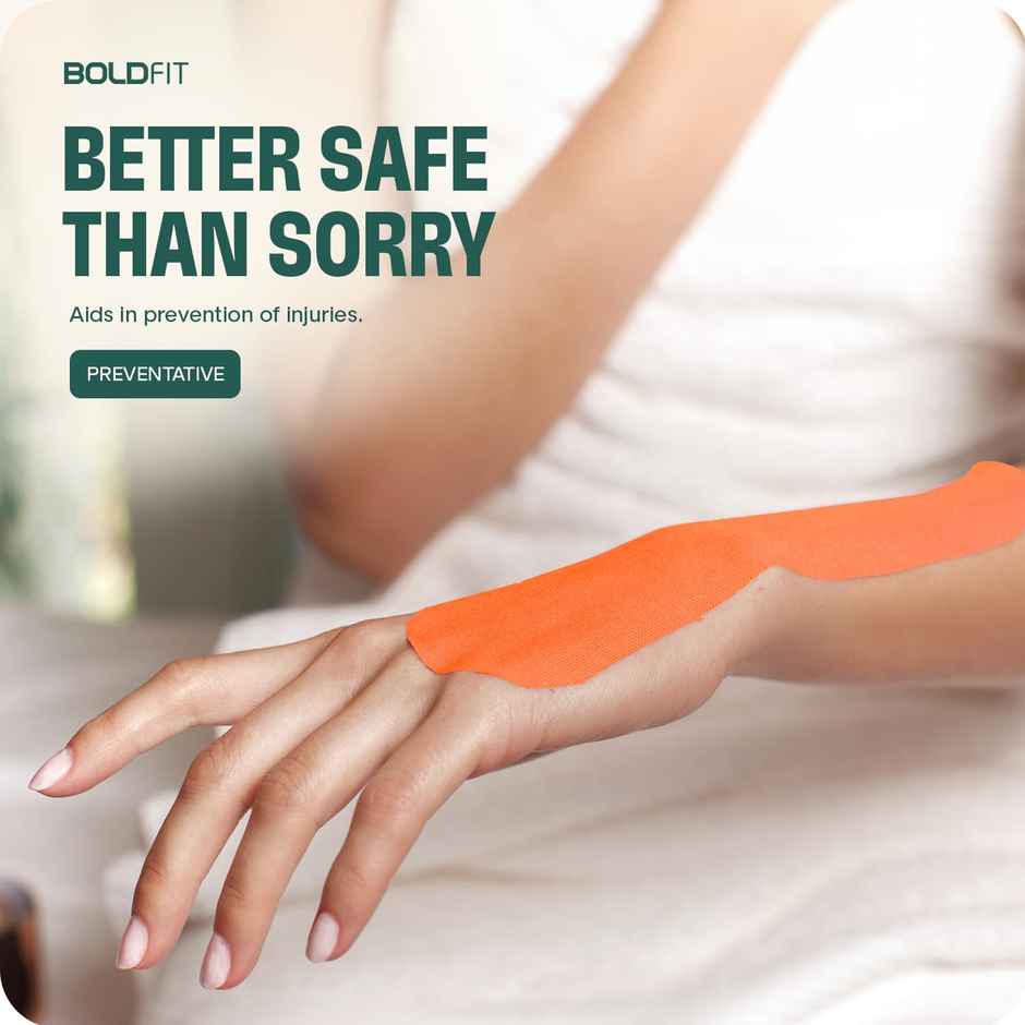Boldfit Kinesiology Tape For Physiotherapy Sports Injury Pain Relief Muscle Tape For Shoulder