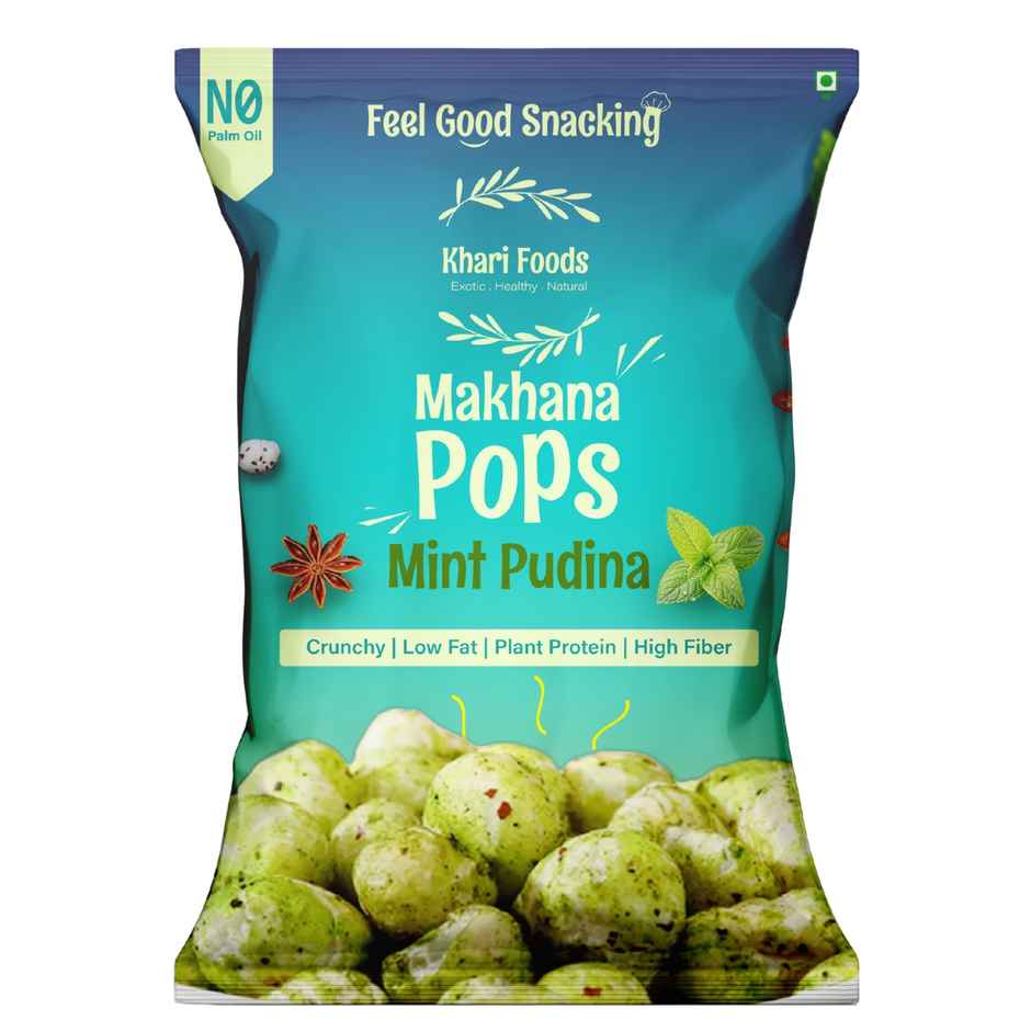 Khari Foods Makhana Pops | Mint Pudina Foxnuts | Healthy Snacks