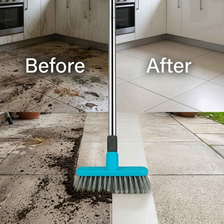 Proclean Hardy Brush - Small | 6 Inch | With SS Handle | Bathroom Brush | 31 Inch