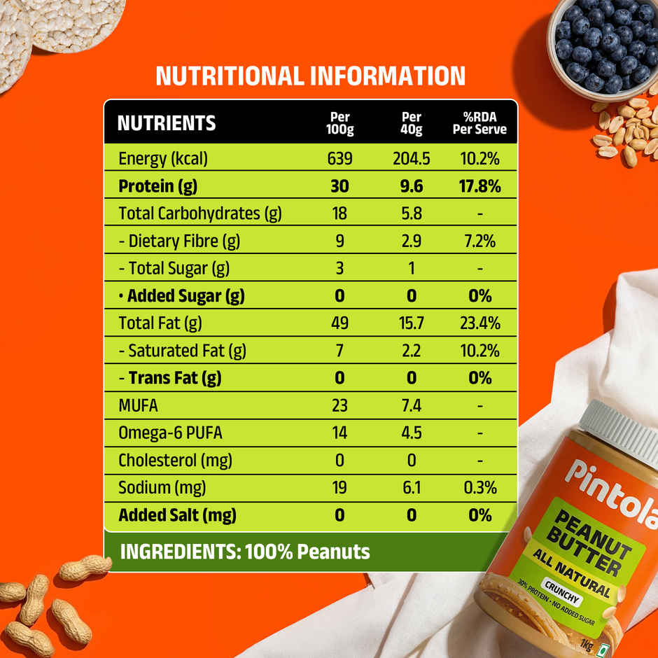 Pintola All Natural Peanut Butter Crunchy