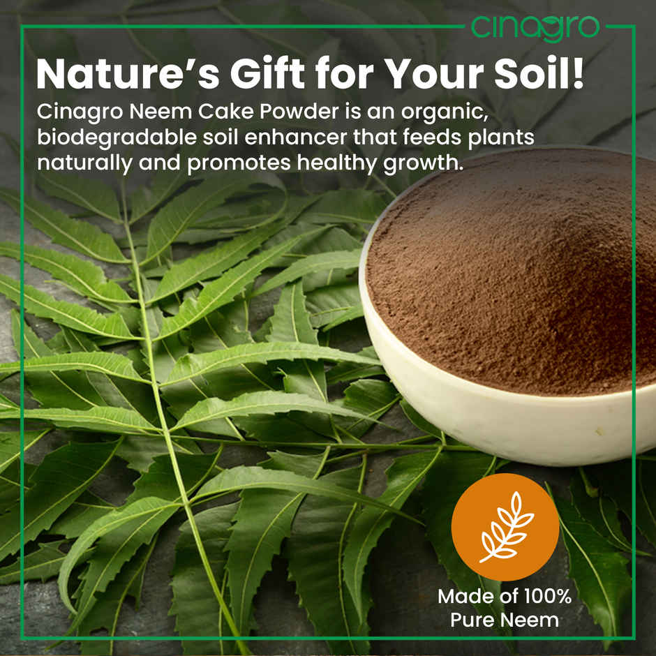 Cinagro Neem Cake Plant Fertilizer and Soil Enhancer Rich in Nitrogen, Phosphorus & Potassium