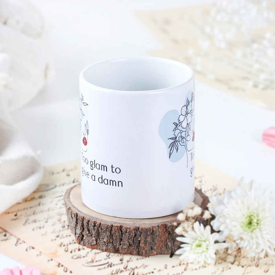Too Glam to Give a Damn Womens Day Ceramic Mug | FNP