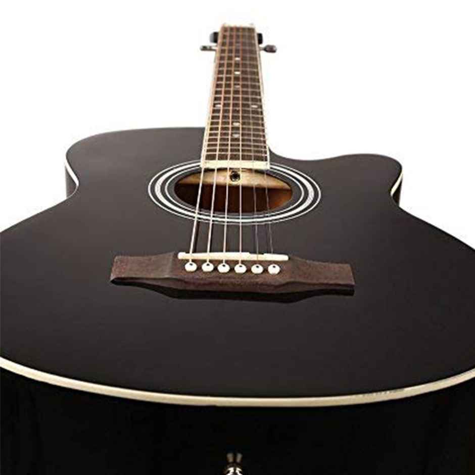 Kadence Guitar Frontier Series - Electric Acoustic Black Guitar with EQ & Accessories